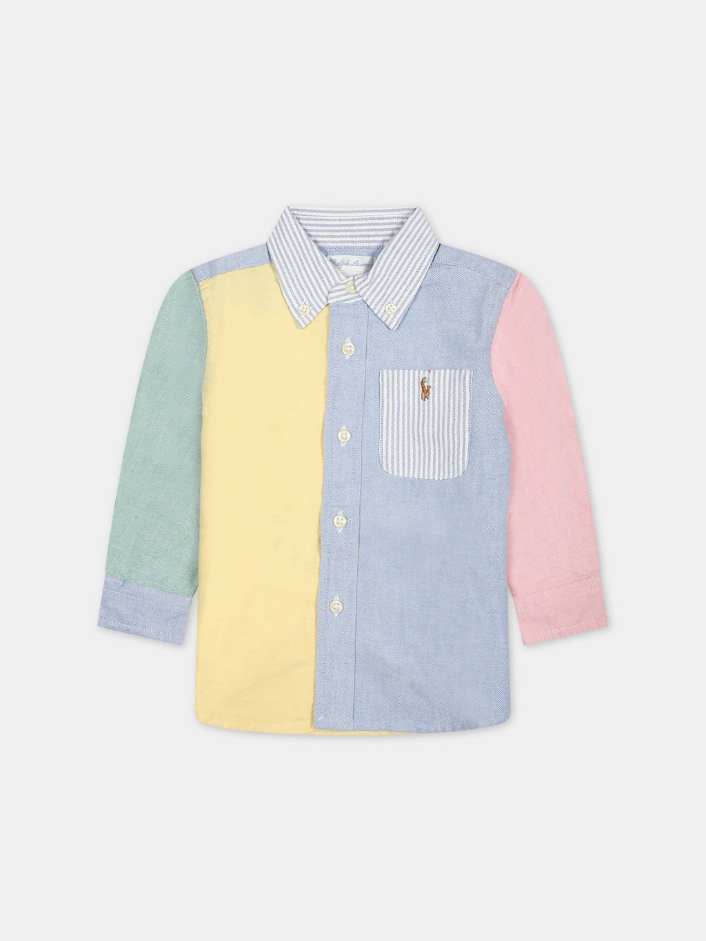 Camicia multicolor per neonato con logo